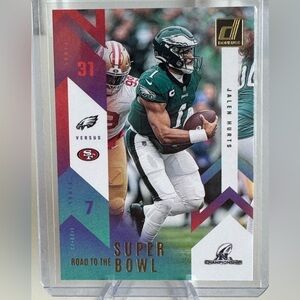 2023 Jalen Hurts Panini Donruss Road to the Super Bowl Card
